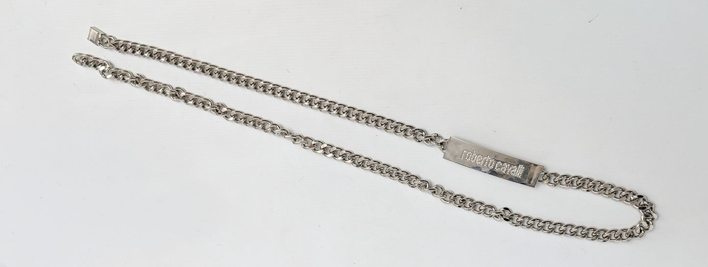 Roberto Cavalli silver chain belt