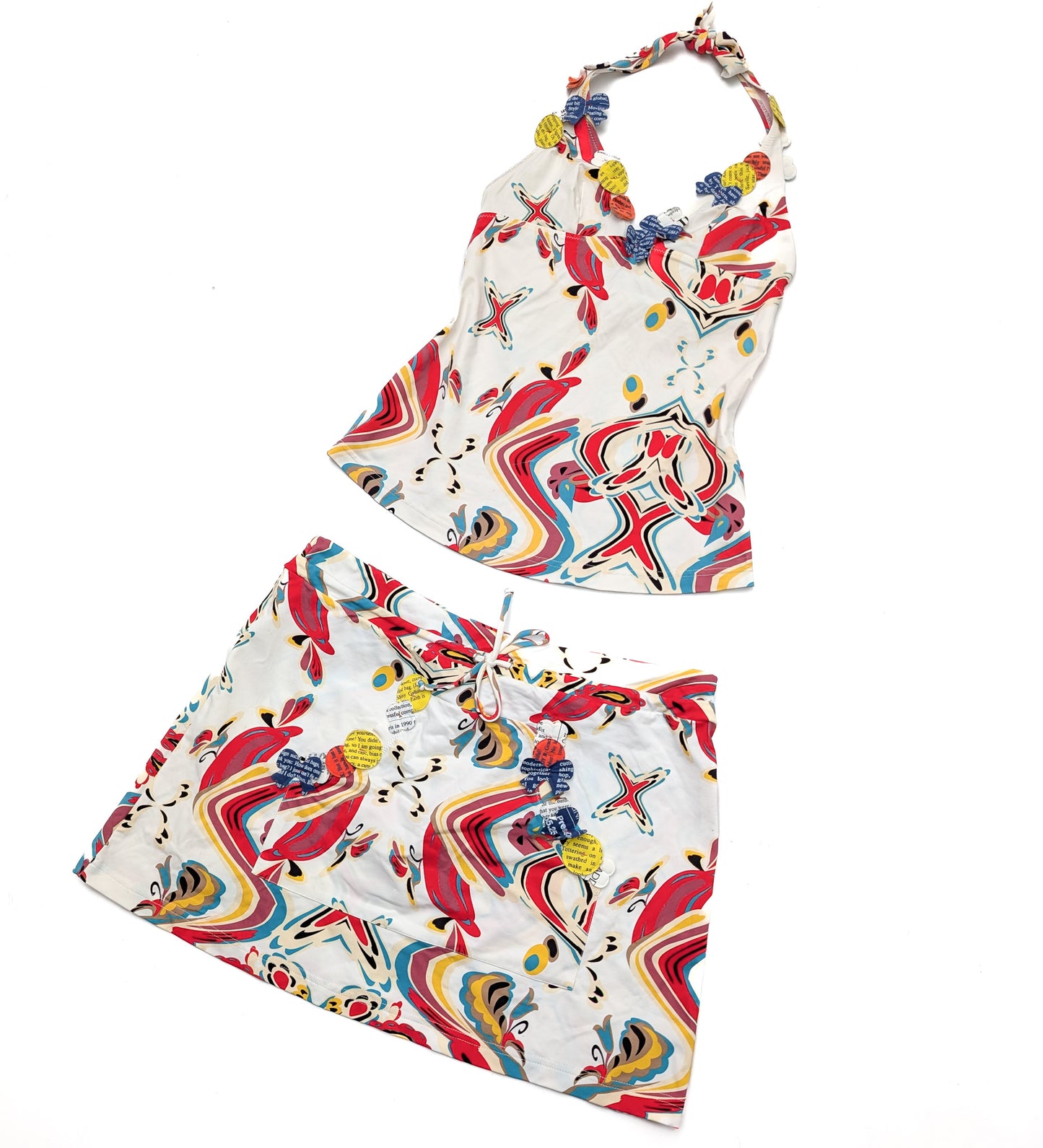 John Galliano Skirt and Top Set - M