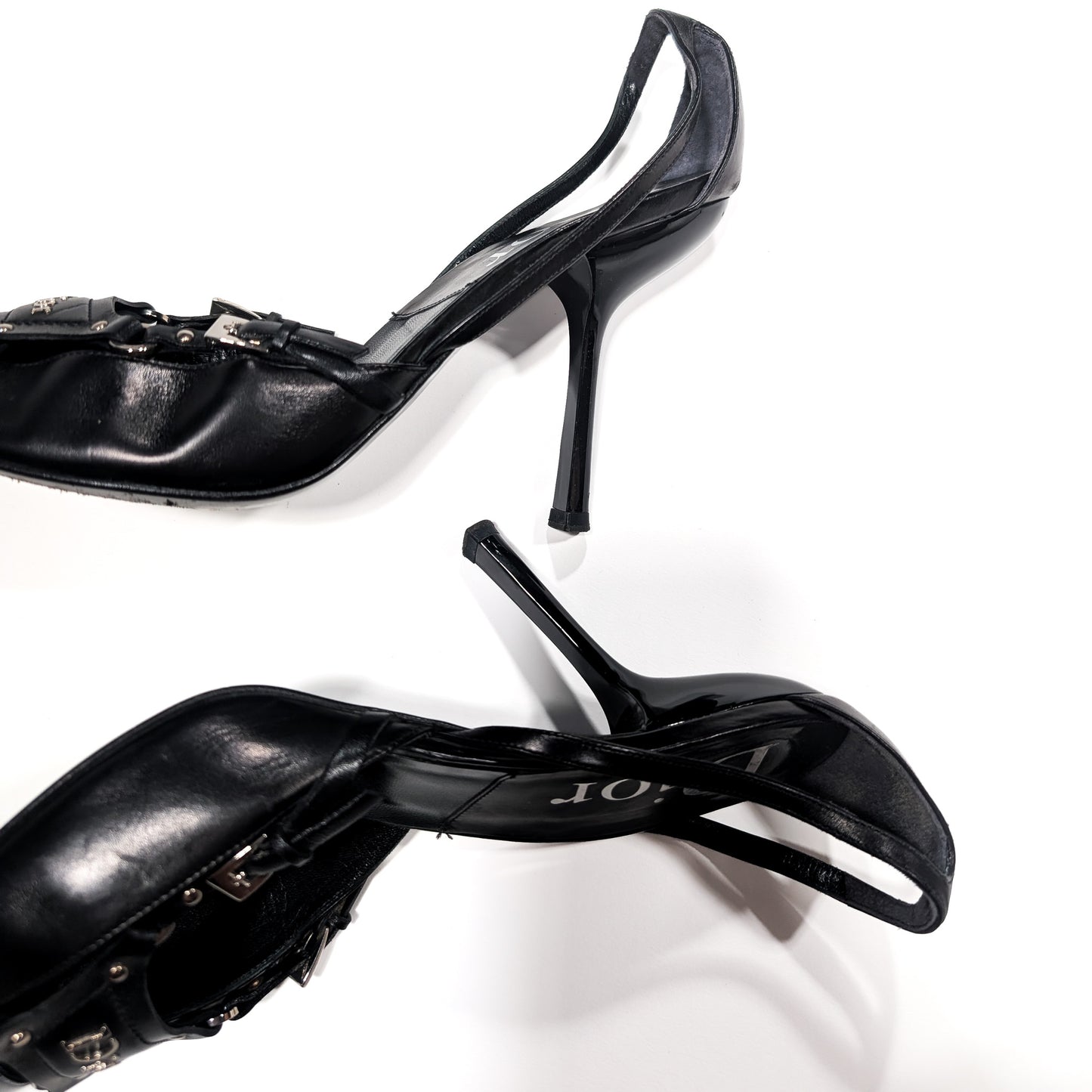 Slingback Dior par Galliano bondage F/W 2003 - EU40|UK7|US9