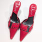 Mules Dior par Galliano rouge - EU36|UK3|US5