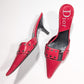 Mules Dior par Galliano rouge - EU36|UK3|US5