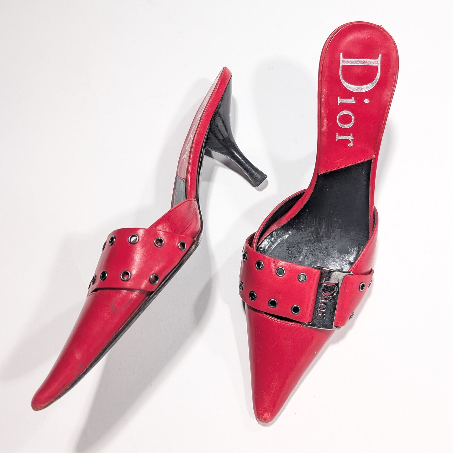 Mules Dior par Galliano rouge - EU36|UK3|US5