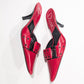 Mules Dior par Galliano rouge - EU36|UK3|US5