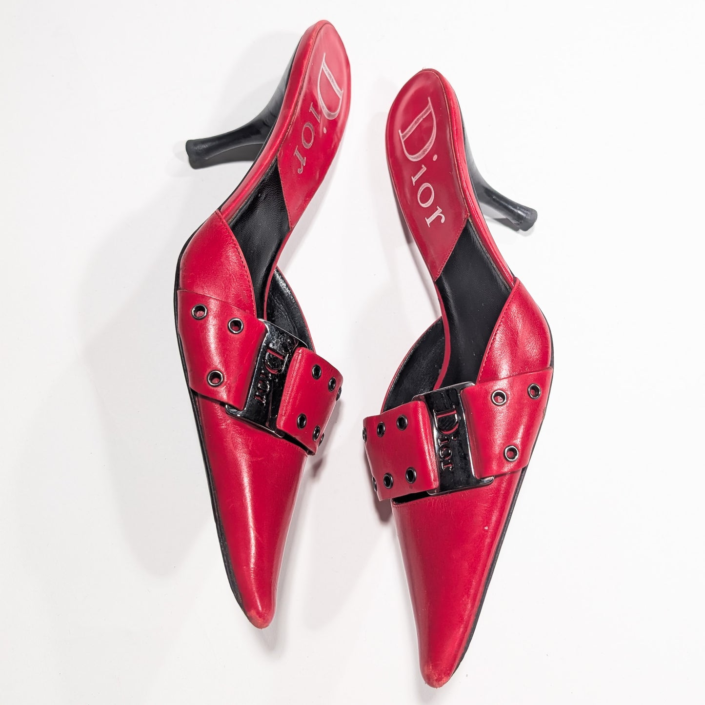 Mules Dior par Galliano rouge - EU36|UK3|US5