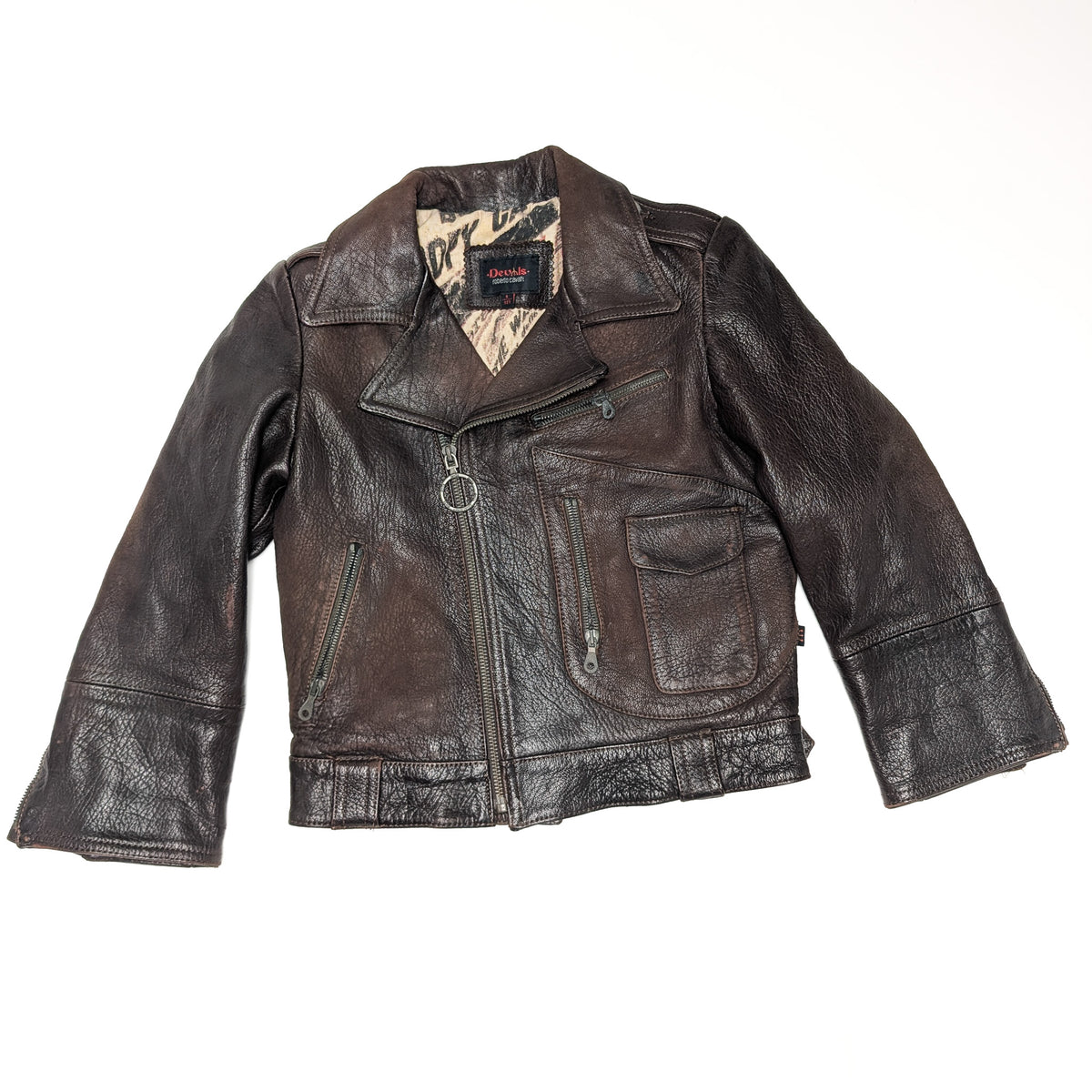 Roberto Cavalli leather jacket - 6Y