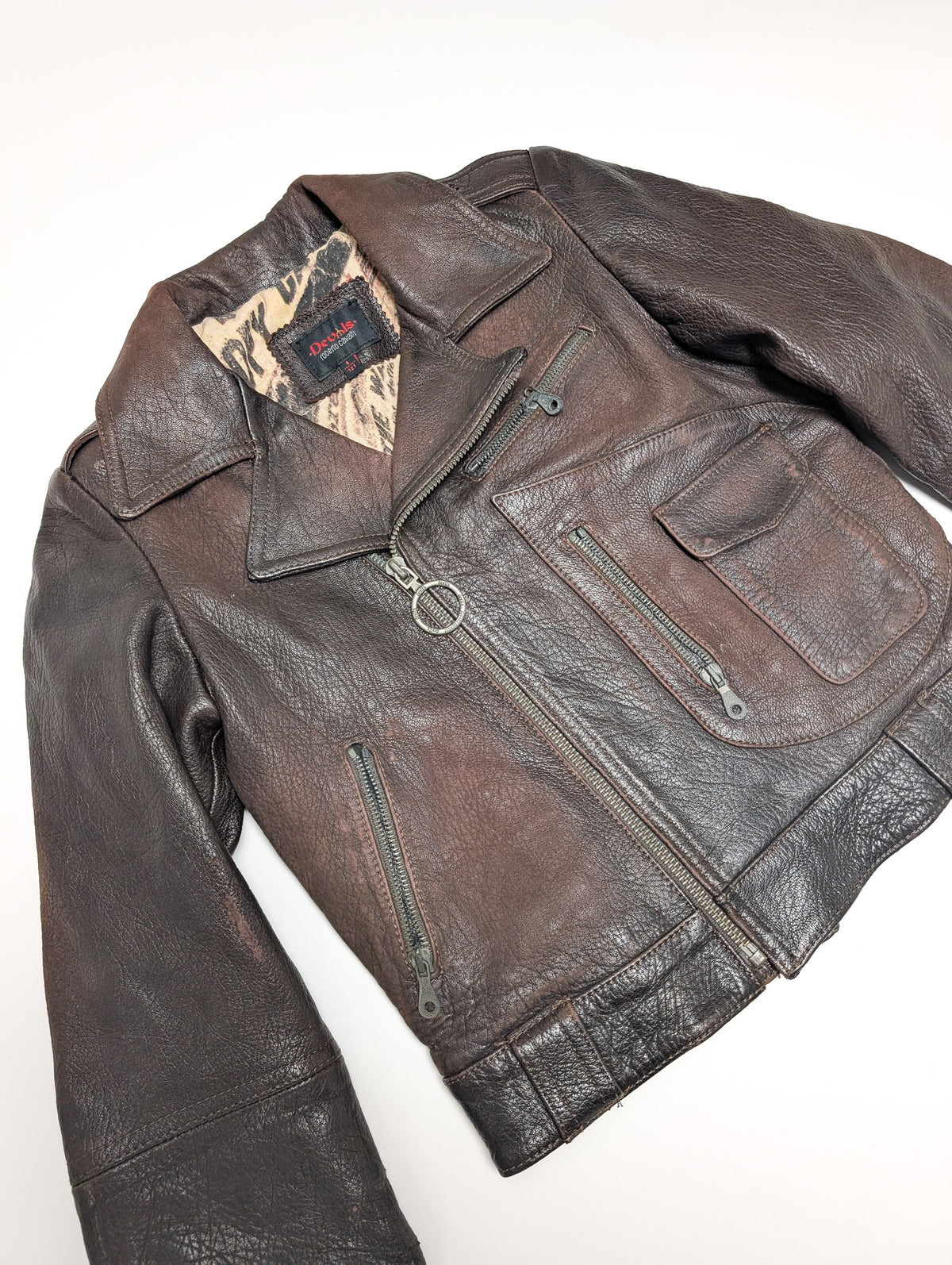 Roberto Cavalli leather jacket - 6Y