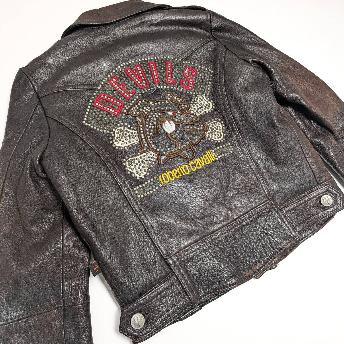 Roberto Cavalli leather jacket - 6Y