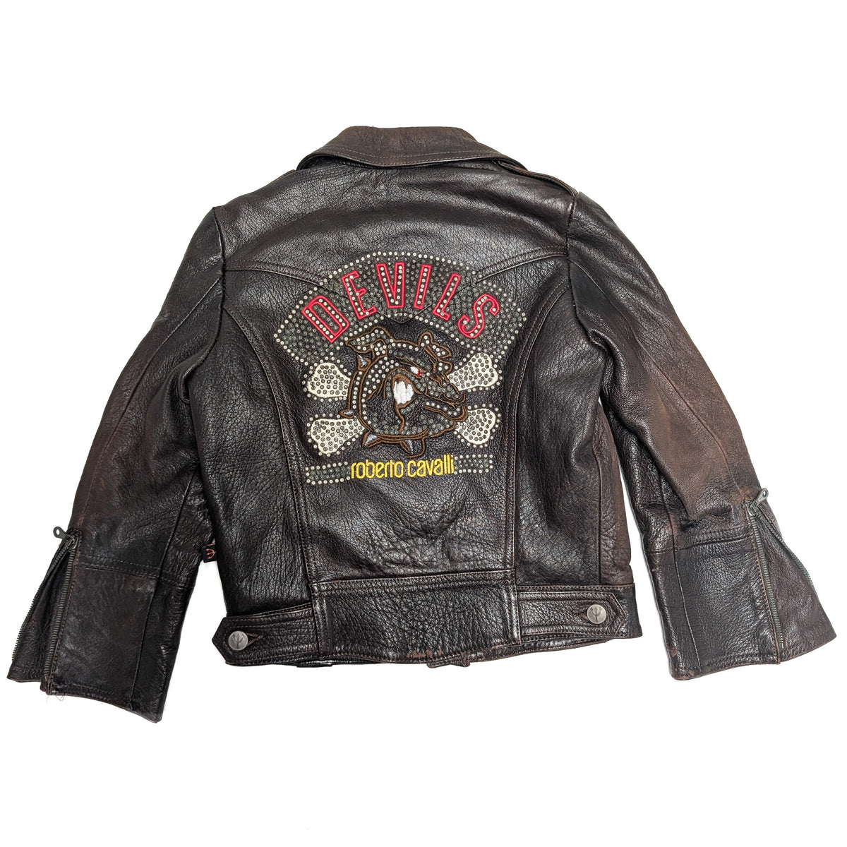 Roberto Cavalli leather jacket - 6Y