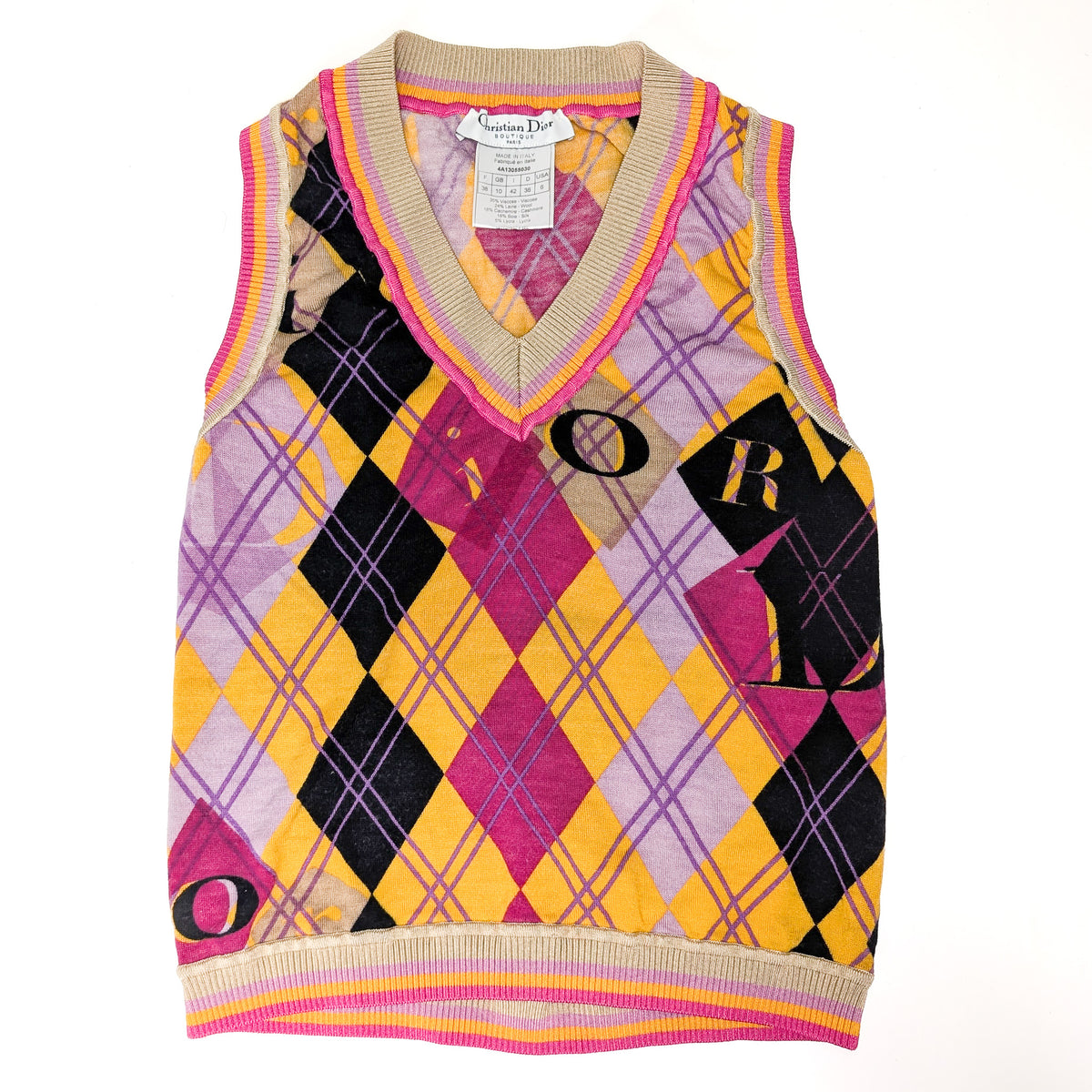 Dior "harlequin" top by Galliano - Golf Collection A/W 2004