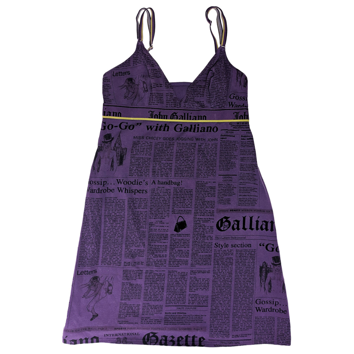 John Galliano "newspaper" dress