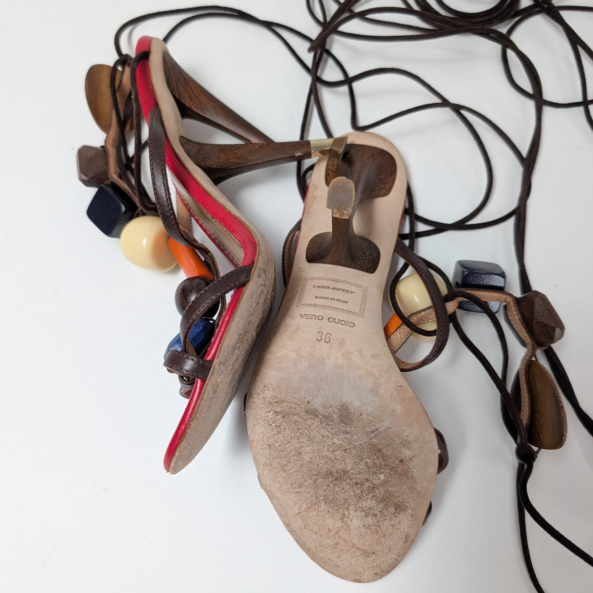 Sandales Dsquared2 talons géométriques S/S 2014 - EU36|3UK|5US
