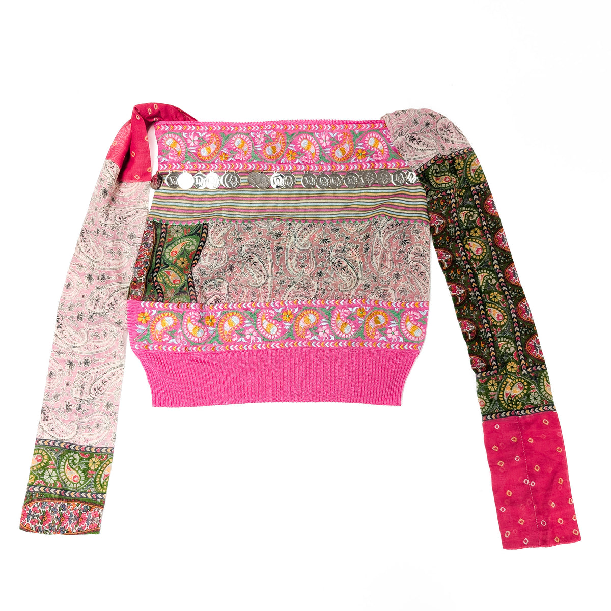 Top motif patchwork de cachemire Dior par Galliano S/S 2004