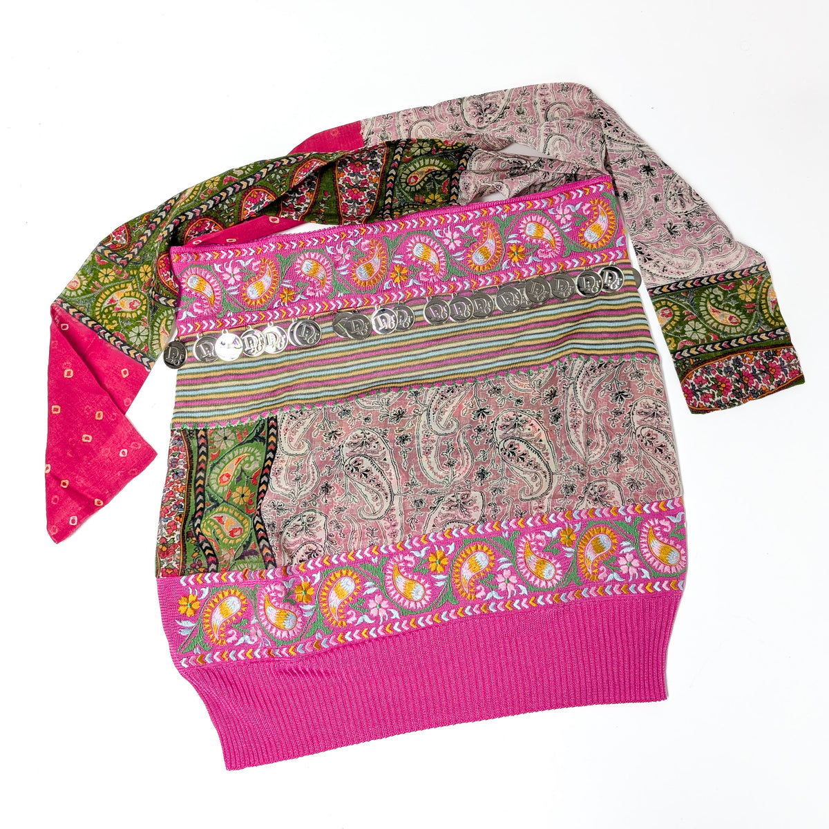 Top motif patchwork de cachemire Dior par Galliano S/S 2004