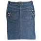 Dior by Galliano pink topstitched denim skirt - M
