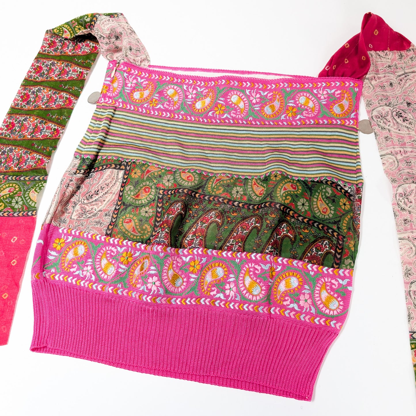 Top motif patchwork de cachemire Dior par Galliano S/S 2004