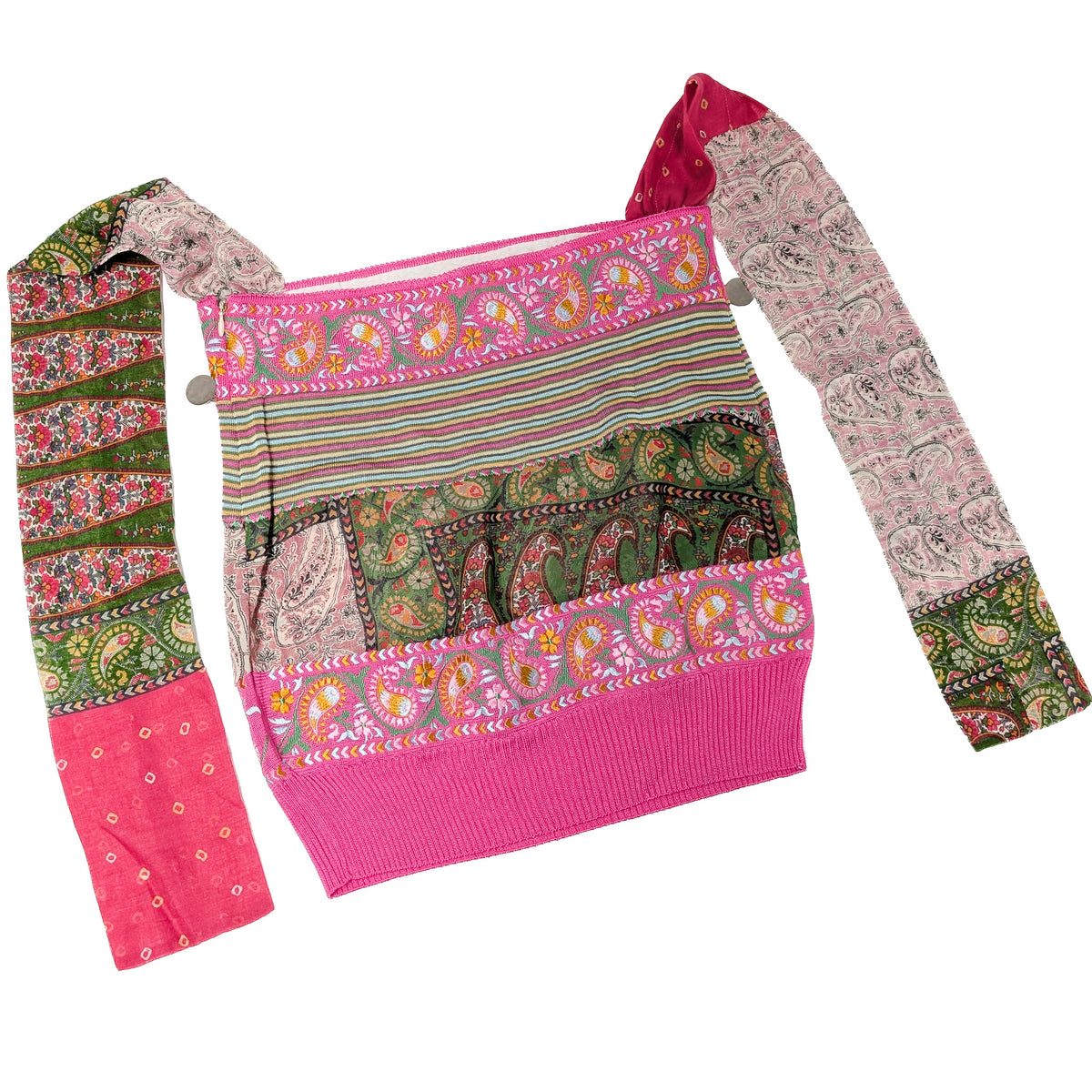 Top motif patchwork de cachemire Dior par Galliano S/S 2004