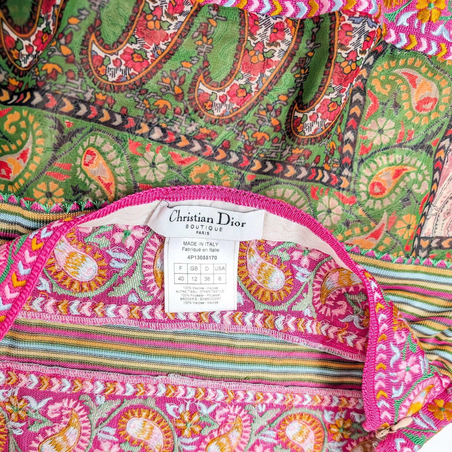 Top motif patchwork de cachemire Dior par Galliano S/S 2004