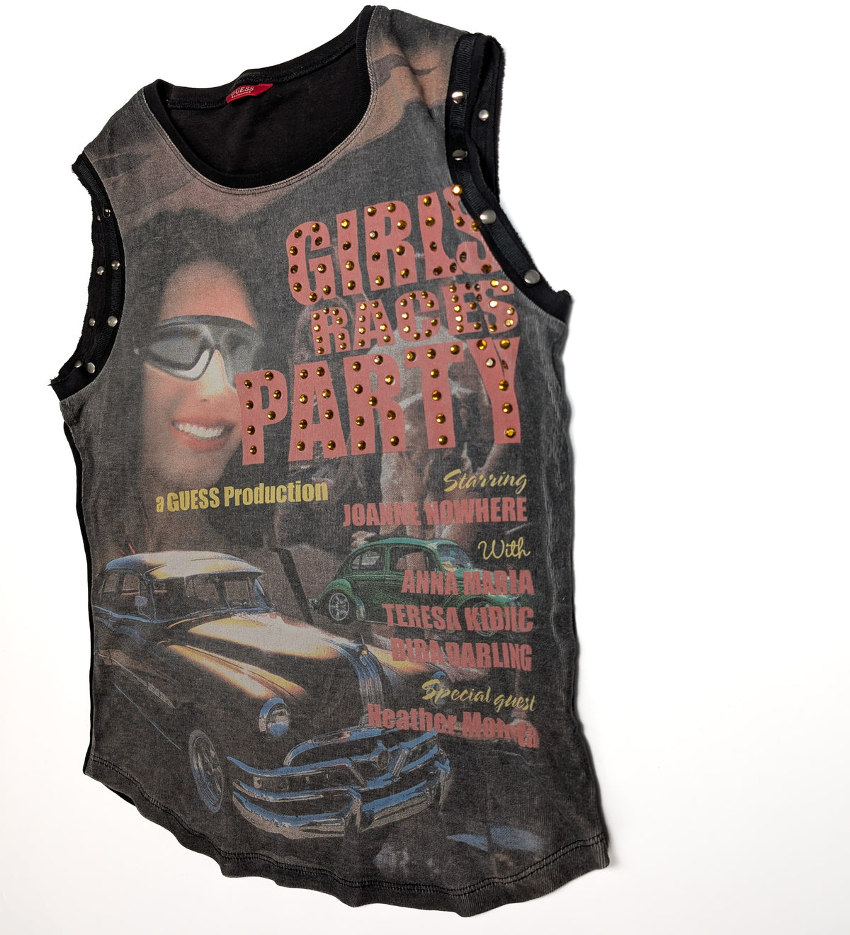 Vintage Guess "Girls races party" tank top