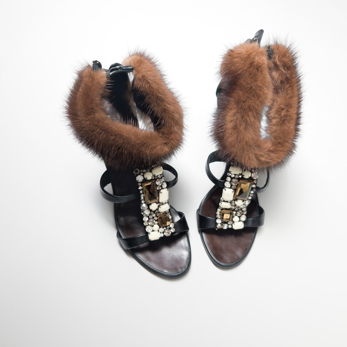 Sandales à fourrure Giuseppe Zanotti - EU38|UK5|US7