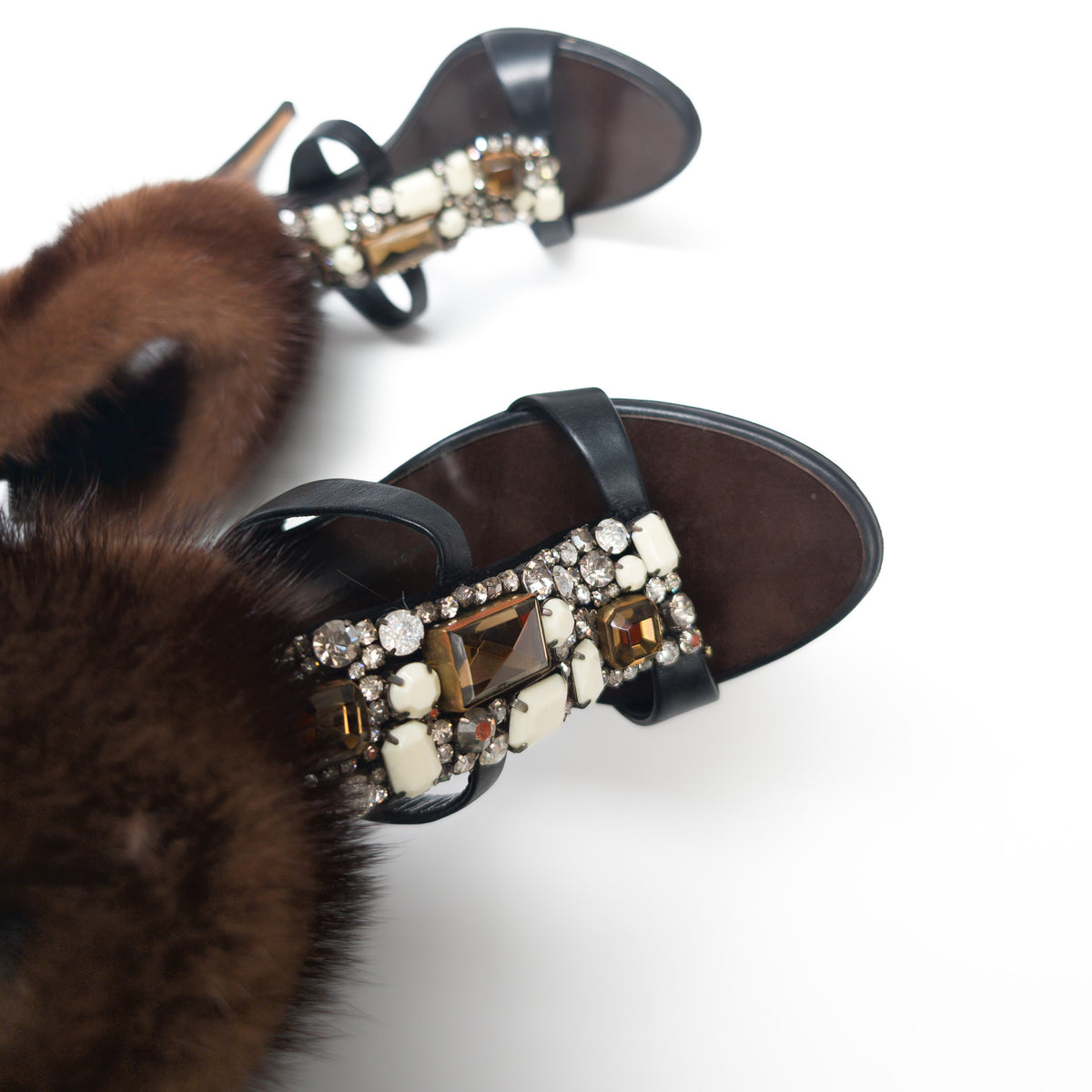 Sandales à fourrure Giuseppe Zanotti - EU38|UK5|US7