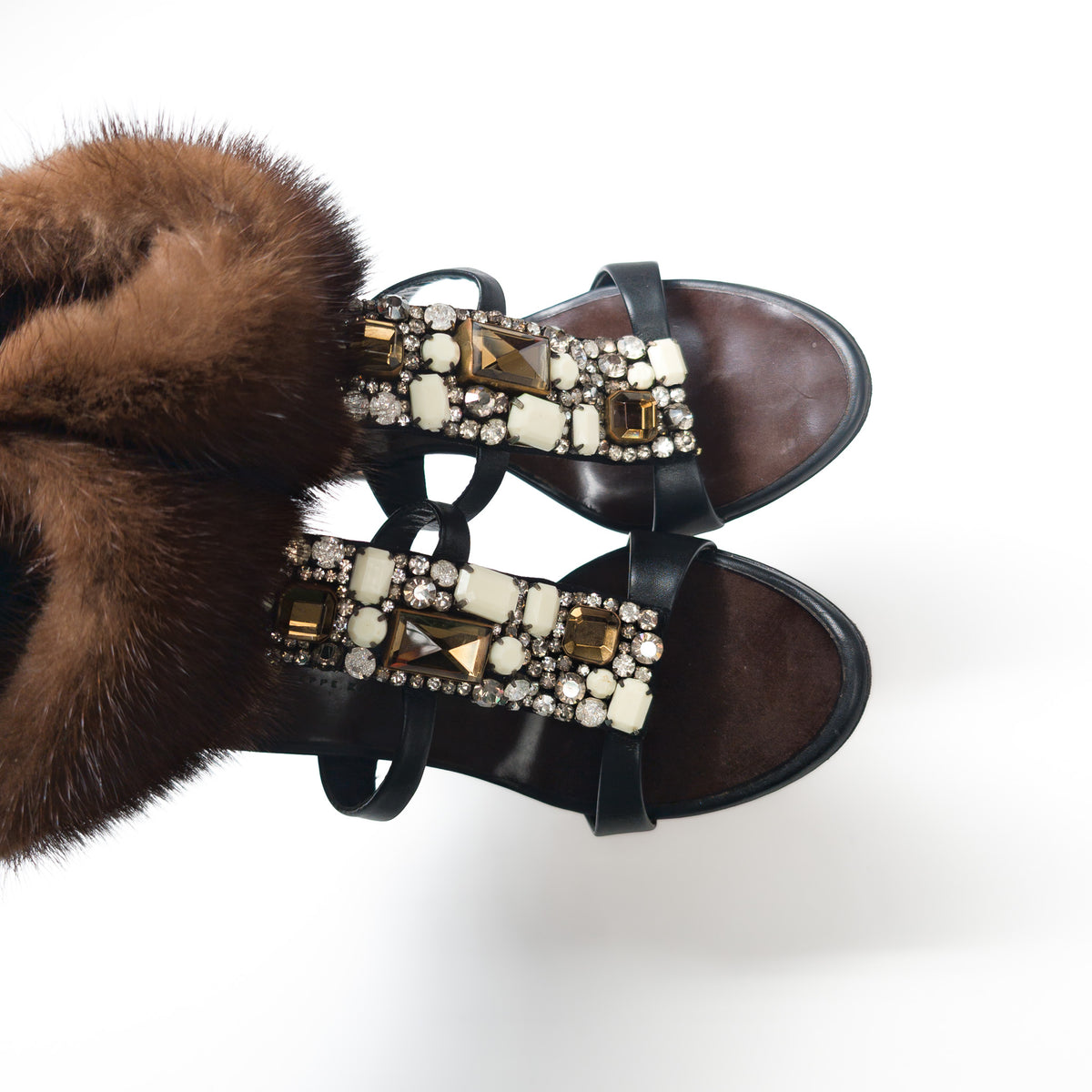 Sandales à fourrure Giuseppe Zanotti - EU38|UK5|US7