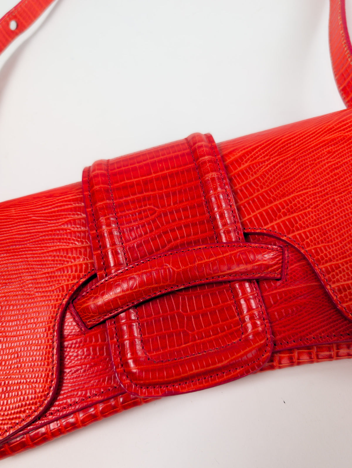 Sac Roberto Cavalli en cuir rouge vermillon
