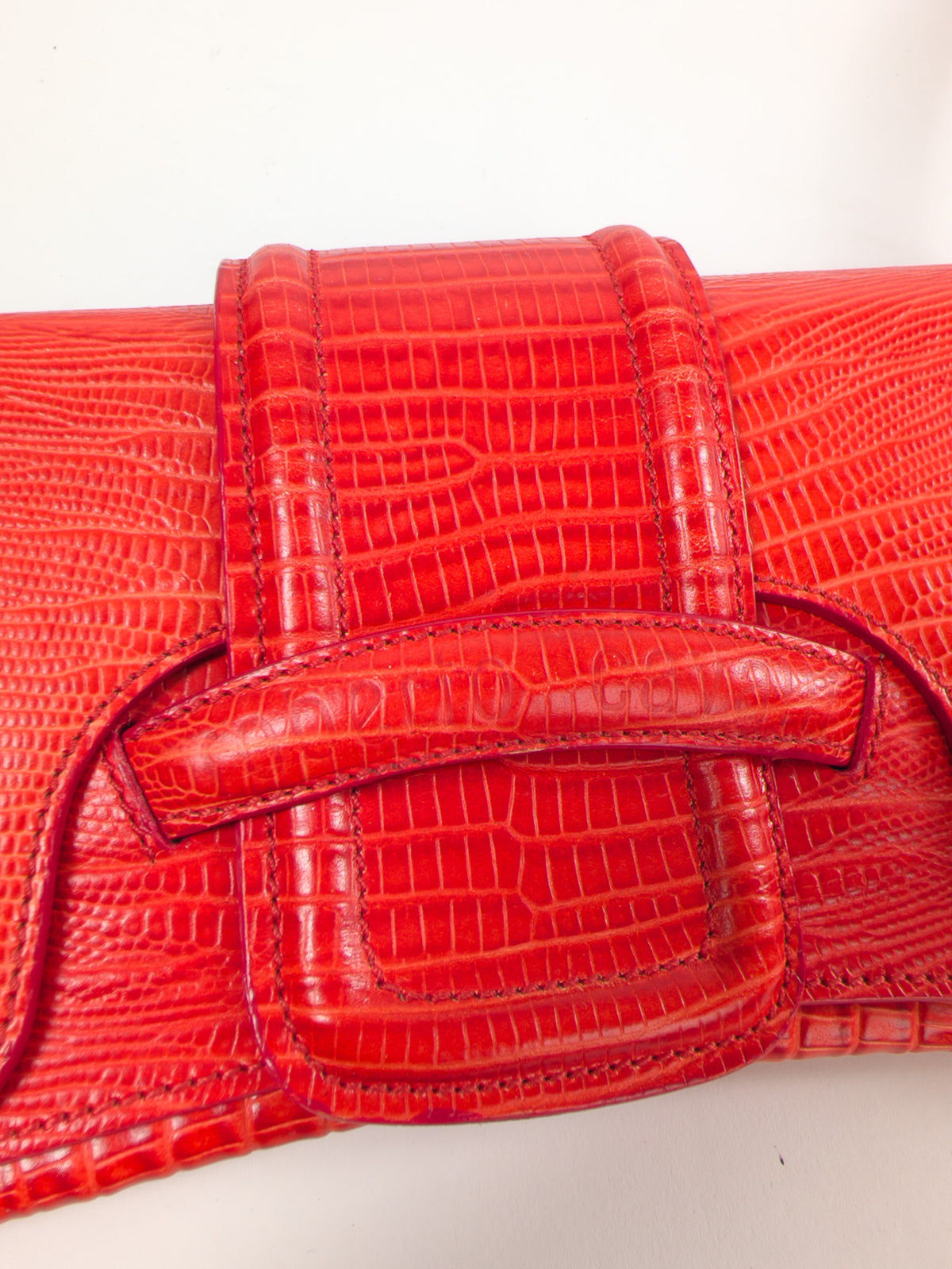 Sac Roberto Cavalli en cuir rouge vermillon
