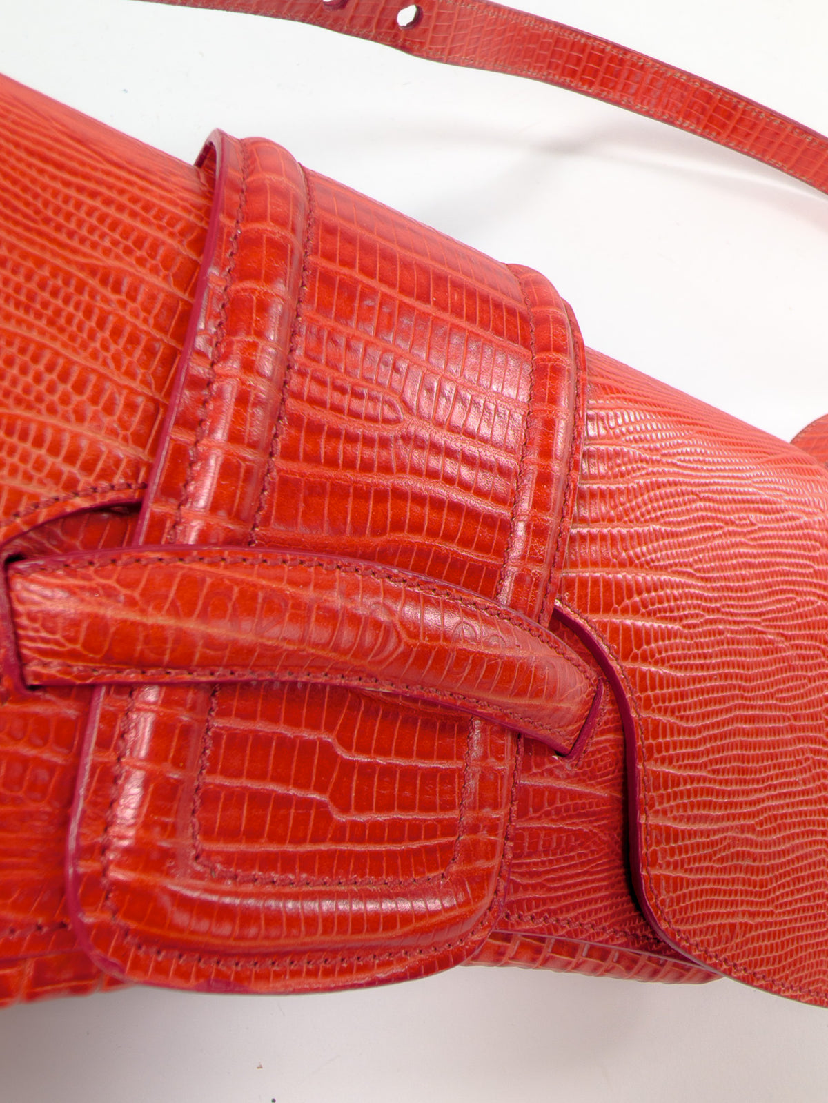 Sac Roberto Cavalli en cuir rouge vermillon
