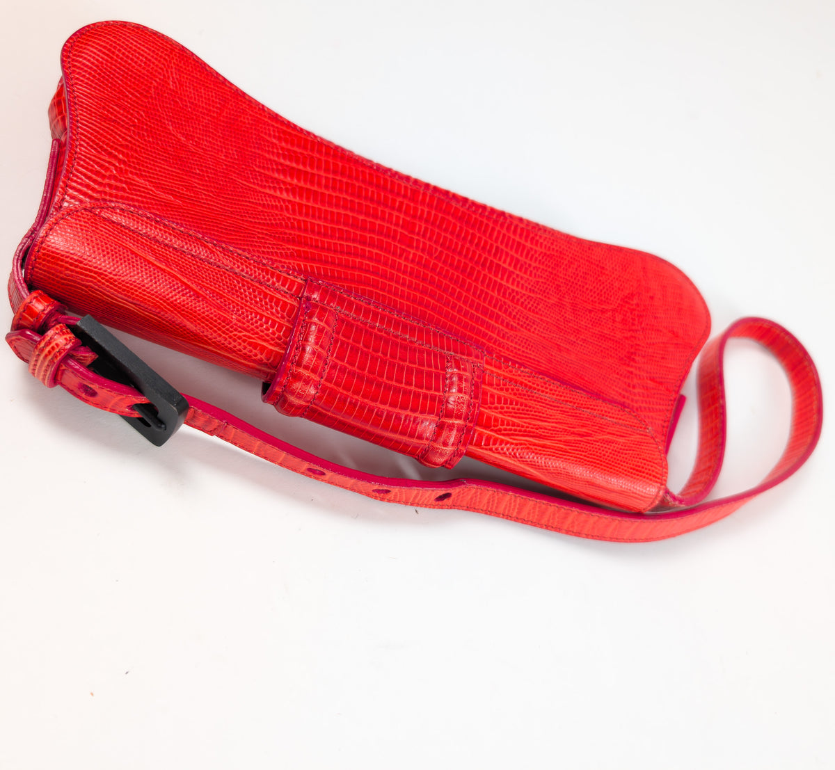 Sac Roberto Cavalli en cuir rouge vermillon