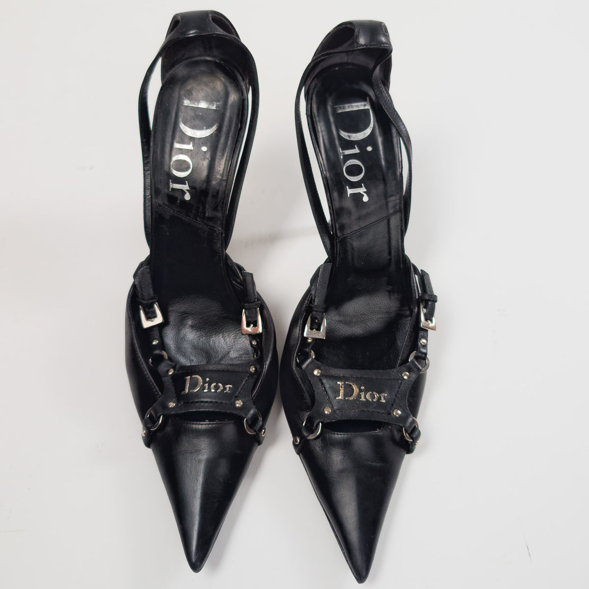 Slingback Dior par Galliano bondage F/W 2003 - EU38|UK5|US6