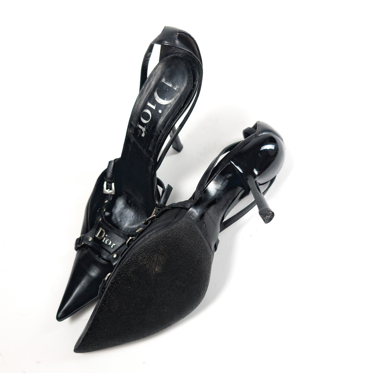 Slingback Dior par Galliano bondage F/W 2003 - EU38|UK5|US6