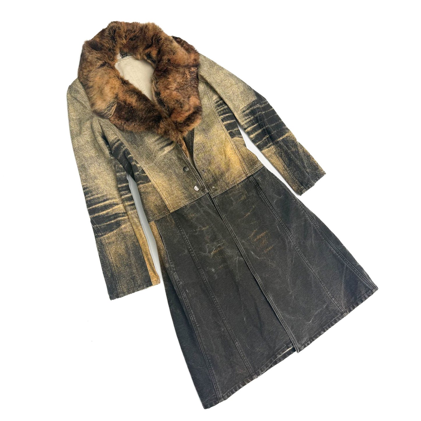 Manteau cintré fourrure Roberto Cavalli - S