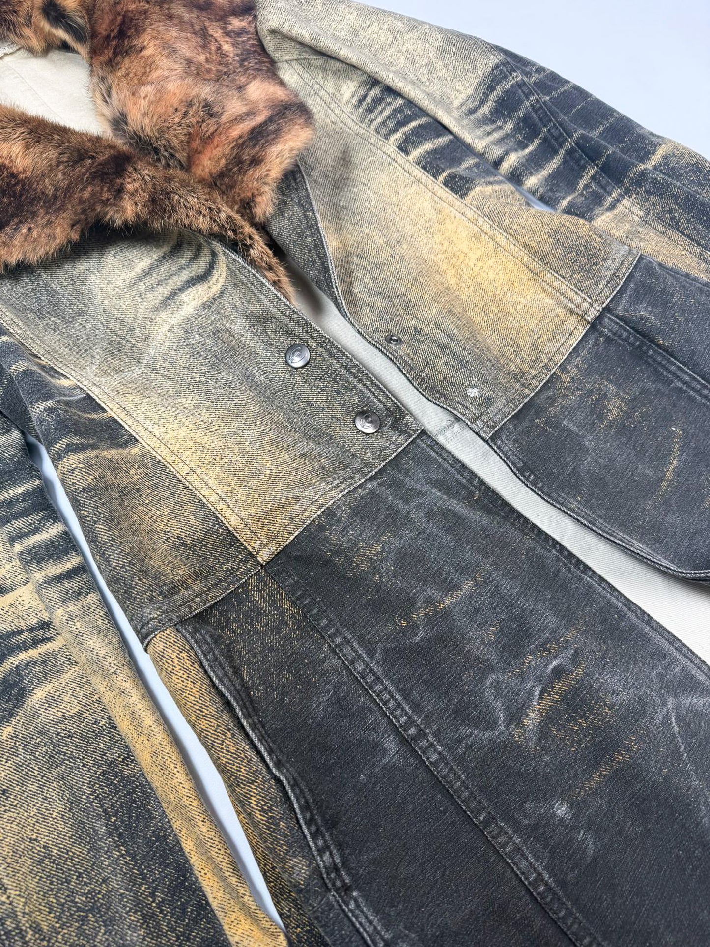 Manteau cintré fourrure Roberto Cavalli - S