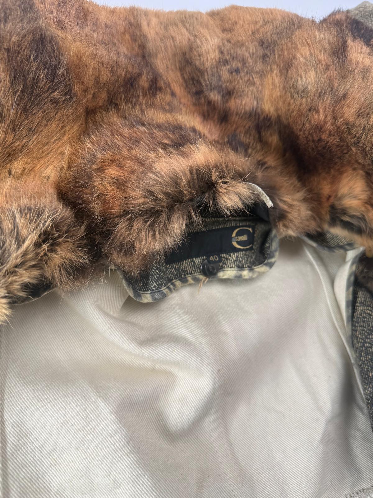 Manteau cintré fourrure Roberto Cavalli - S