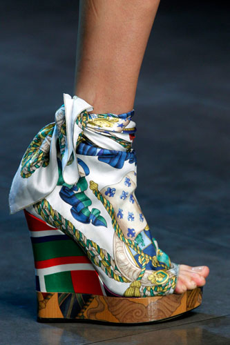 Sandales foulard Dolce & Gabbana S/S 2012 - EU40|UK7|US9