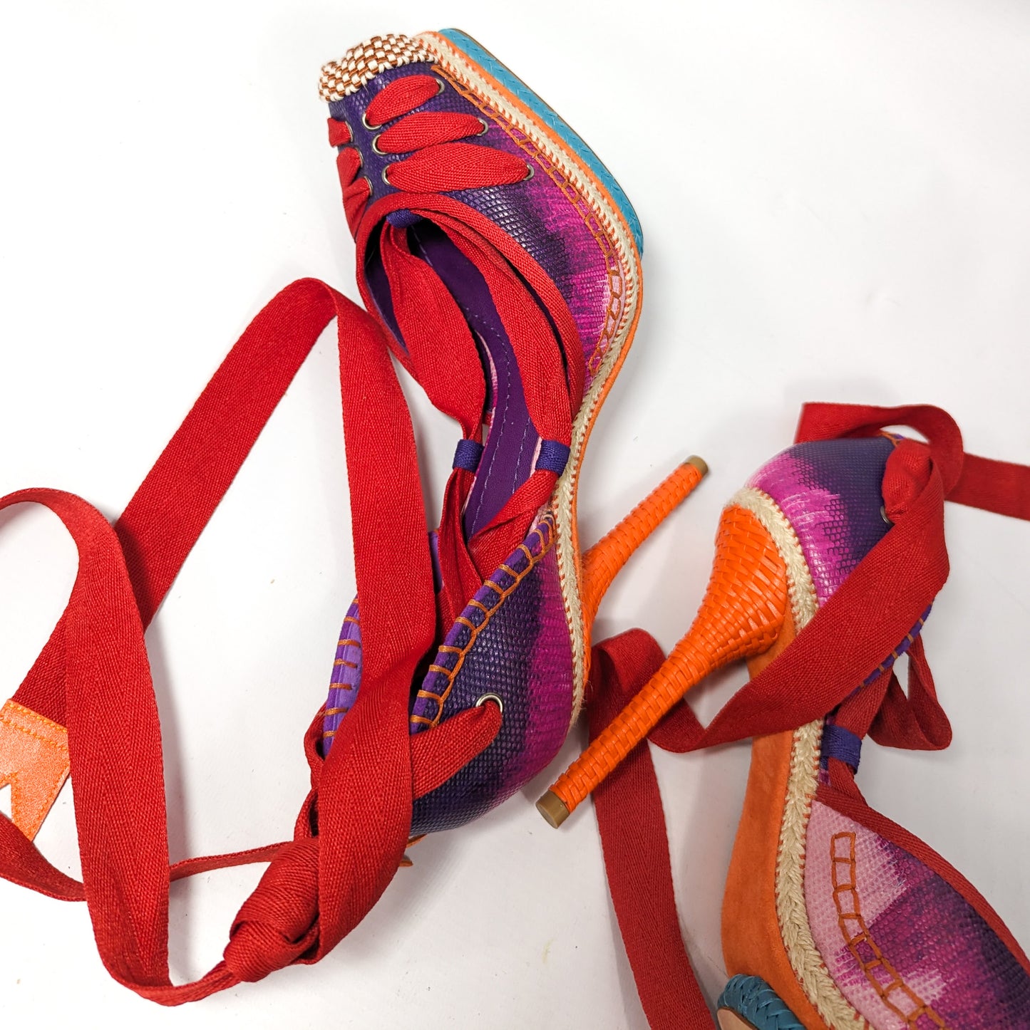 Multicolored Dior sandals by Galliano Summer 2011 - EU38|5UK|7US