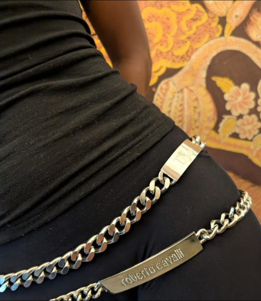Ceinture Roberto Cavalli chaine argenté