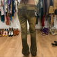 Roberto Cavalli faded khaki gold jeans - S