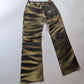 Pantalon jeans Roberto Cavalli imprimé tigre - L