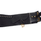 Dior by Galliano Saddle black leather corset belt