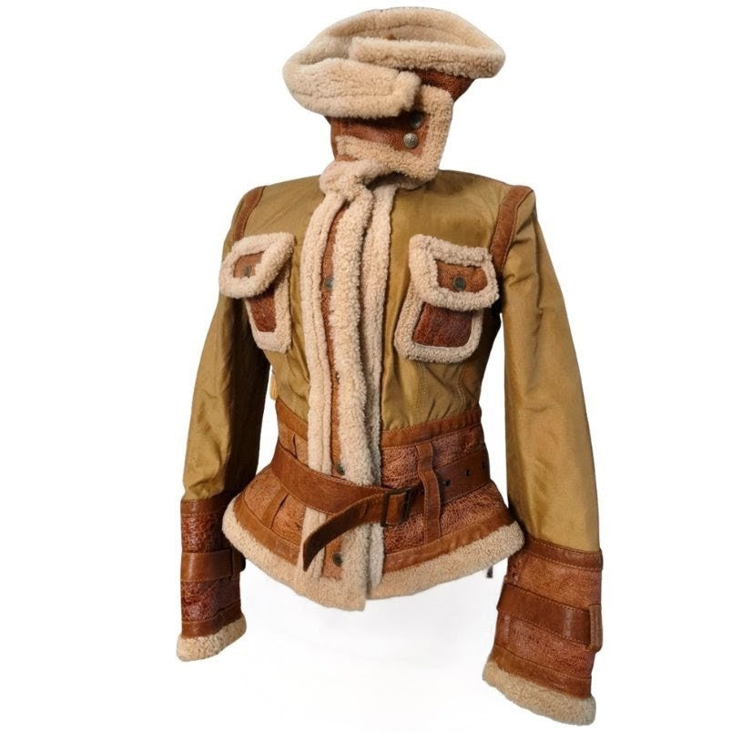 Veste en daim shearling