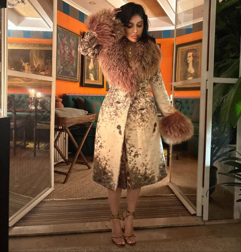 Roberto Cavalli wool and shearling coat - F/W 1999 Runway