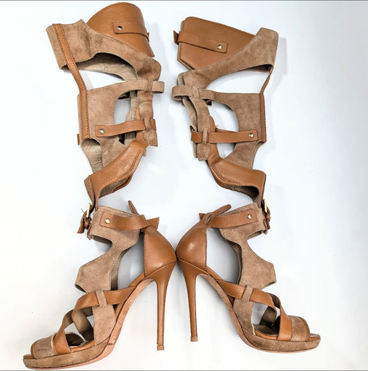 Sandales gladiateur hautes Hervé Leger - EU37|UK4|US6
