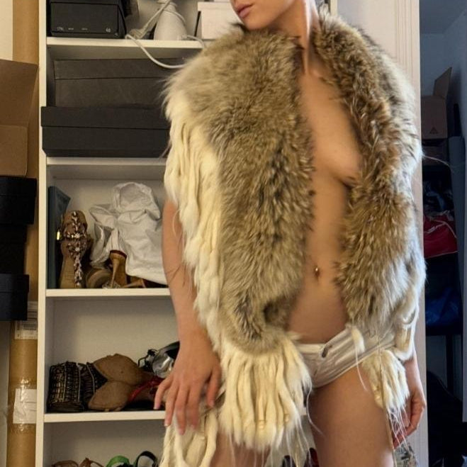 Top Vintage fourrure dos nu