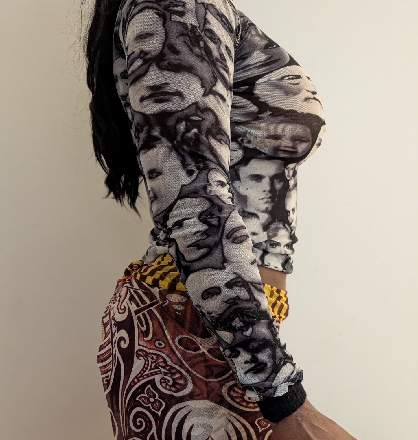 Face mesh T-shirt Jean-Paul Gaultier - AW 1997