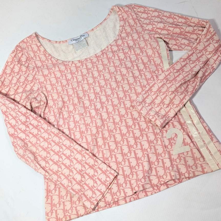 T-shirt Dior par Galliano monogramme rose -  Diorissimo S/S2002