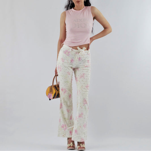 Pantalon jeans effet troué Dior par Galliano S/M - S/S2004