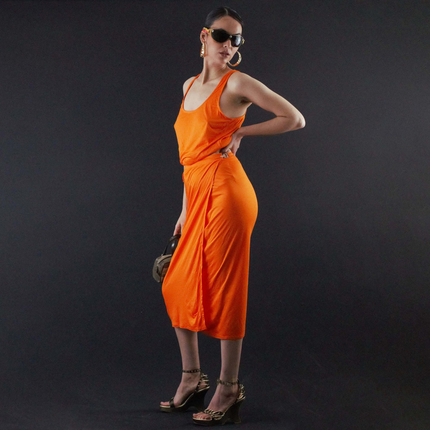 Ensemble paréo orange Dior par Galliano S/S 2006