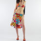 Dior multicolored floral pattern swimsuit and sarong set by Galliano