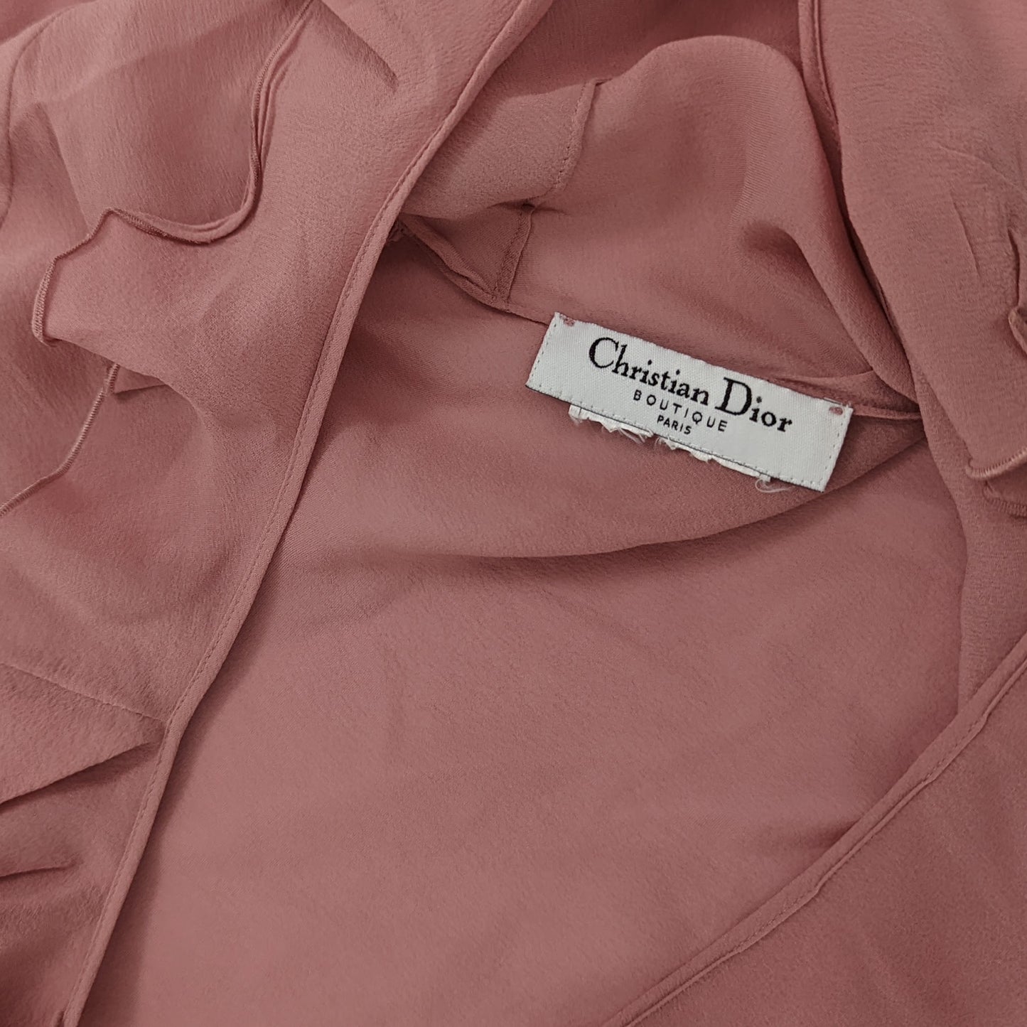 Chemisier cache cœur en soie vieux rose - Dior par Galliano - S